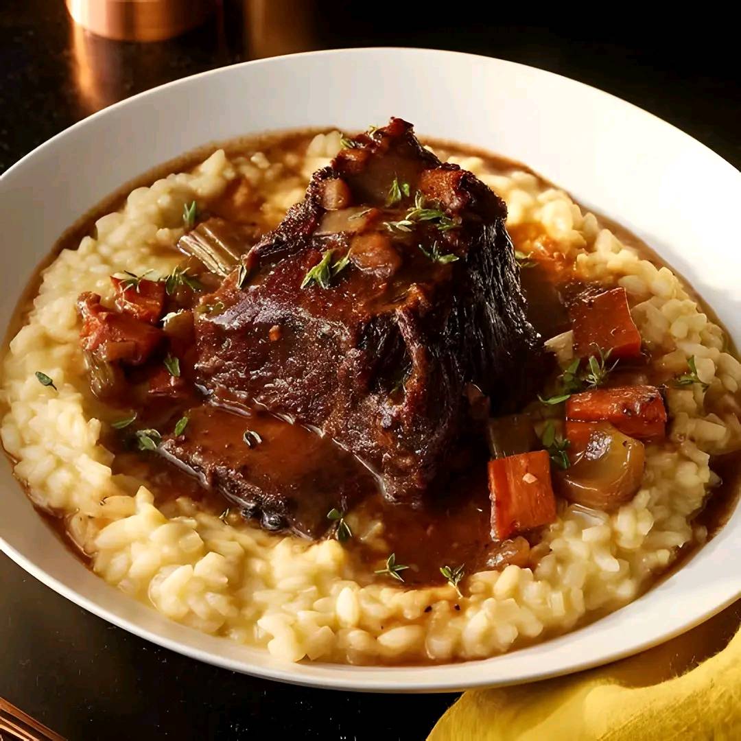 Cola-Braised Short Ribs with Risotto