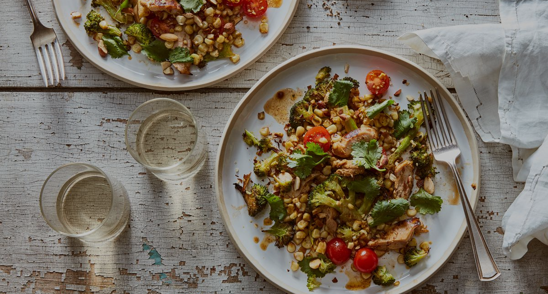 Garlicky Feta Broccoli Chicken Salad