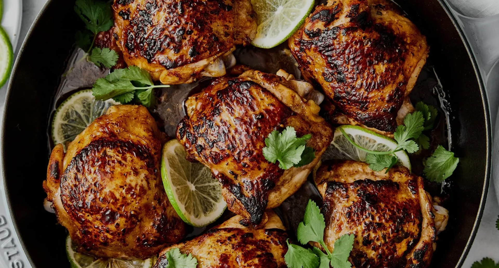 Crispy Cilantro Lime Chicken with Honey