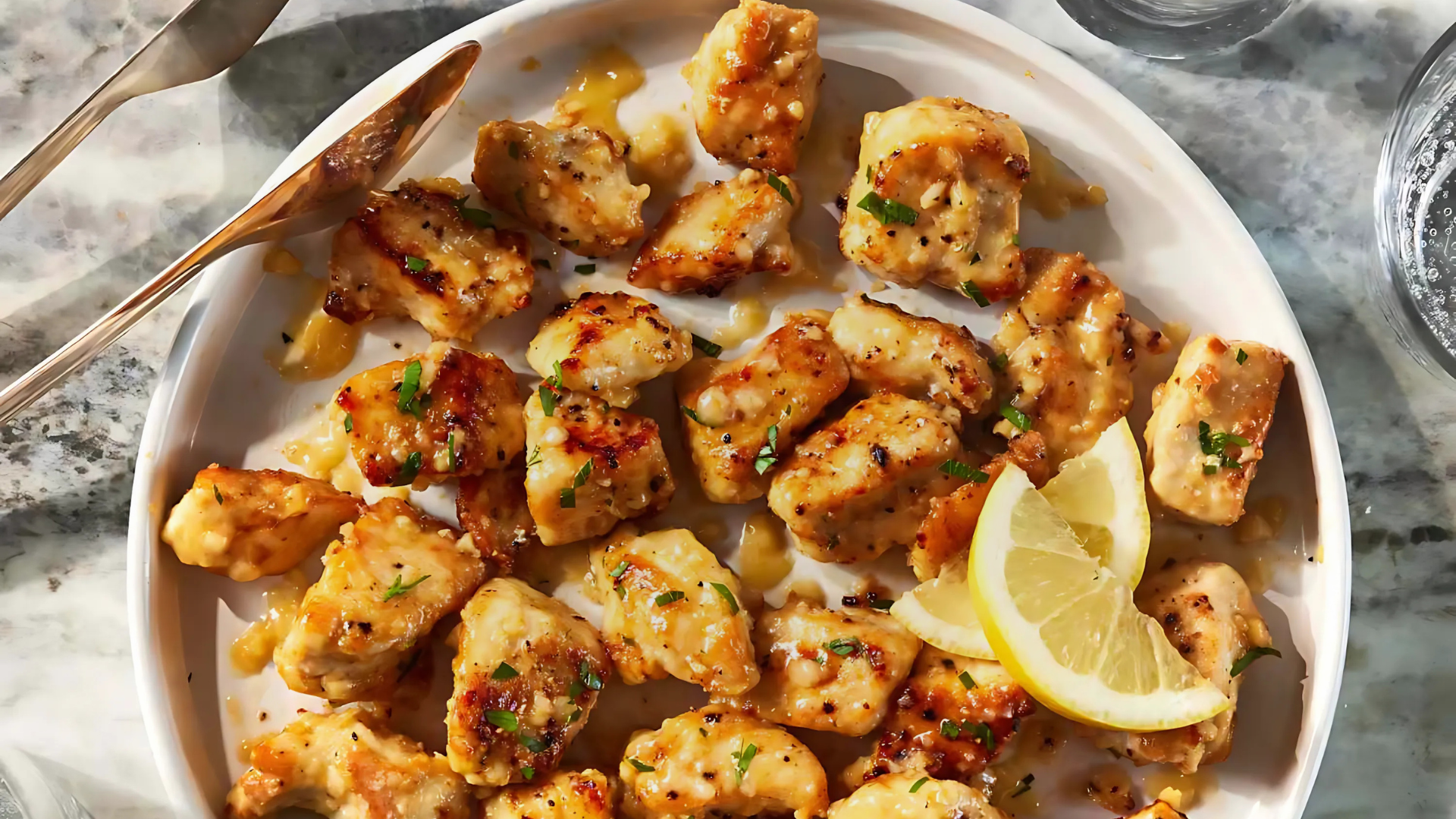 Garlic Parmesan Chicken Skewers