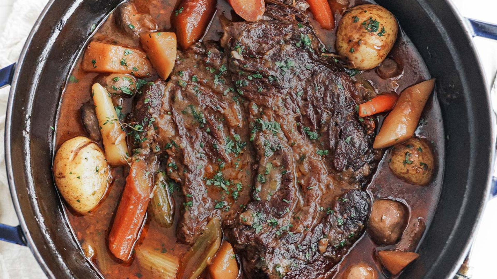 Viral Pot Roast & Garlic Mashed Potatoes