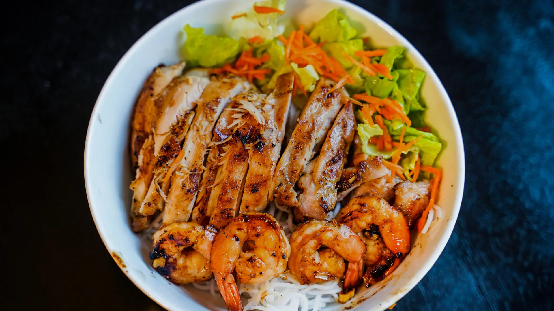 Lemongrass chicken vermicelli bowls