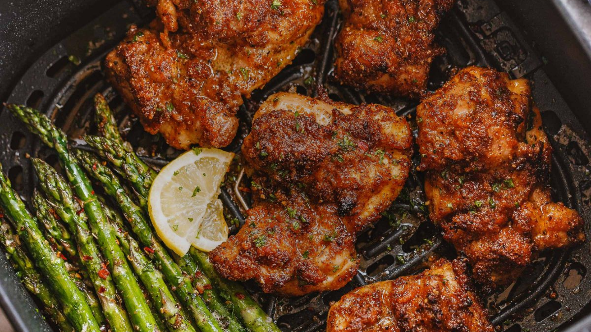 Sugar Free Air Fryer Garlic Butter Chicken Thighs
