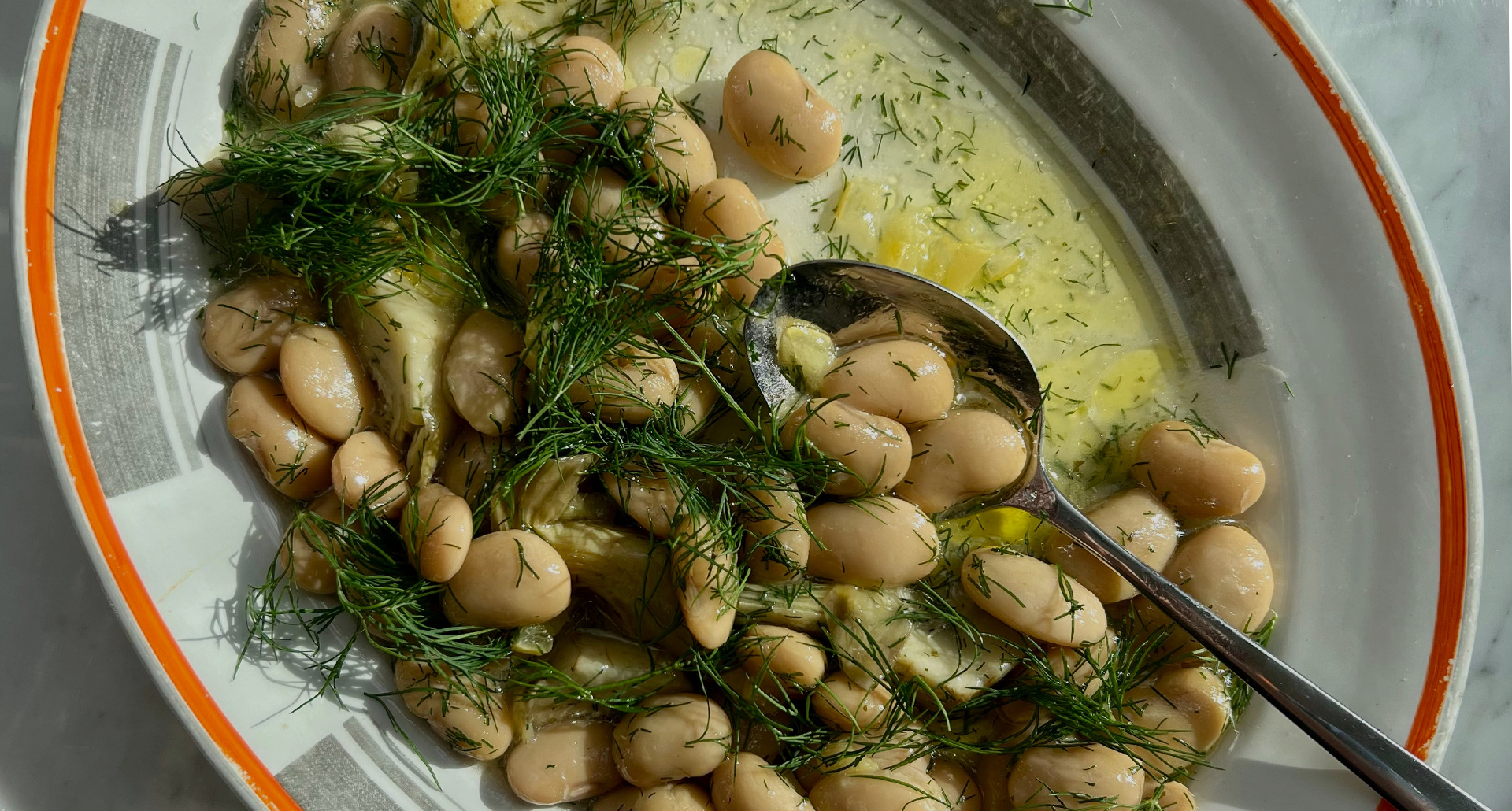Braised Artichokes & Butter Beans with Preserved Lemon