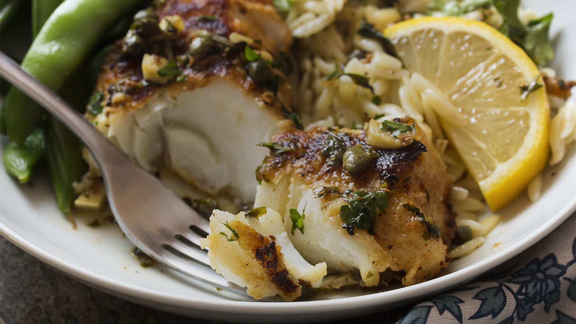 Cod Piccata Pan Seared Cod With A Lemon Herb Butter Sauce