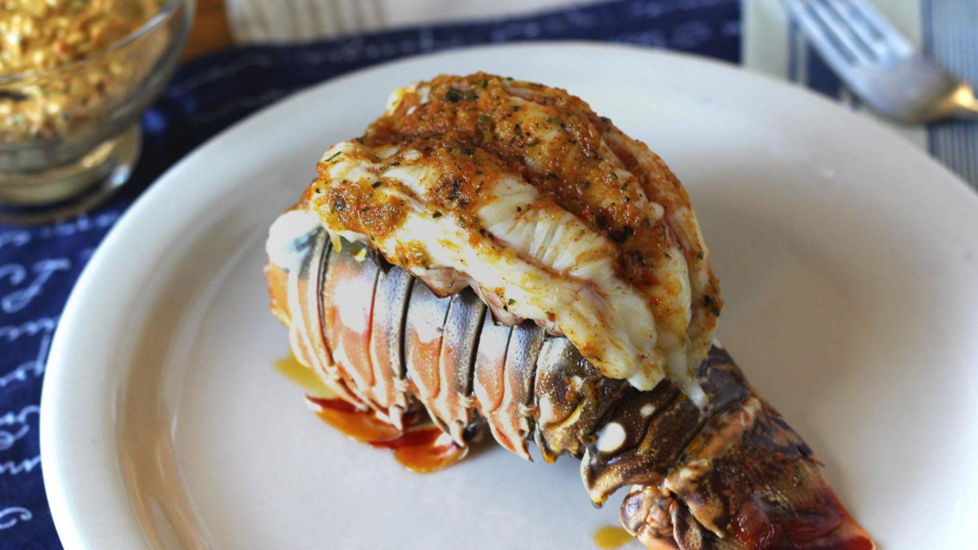 Grilled Lobster Tails with Cajun Butter