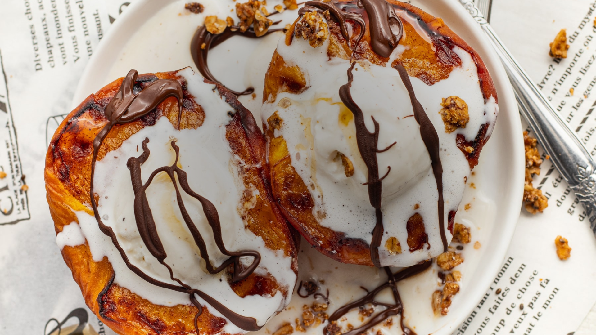 Low-Calorie Air Fryer Peach Dessert