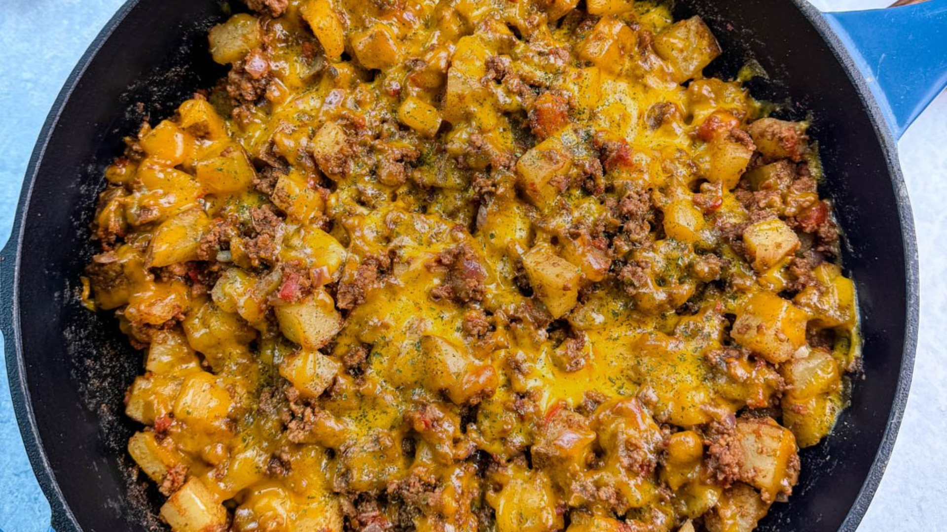 Cheesy Taco Potato Skillet