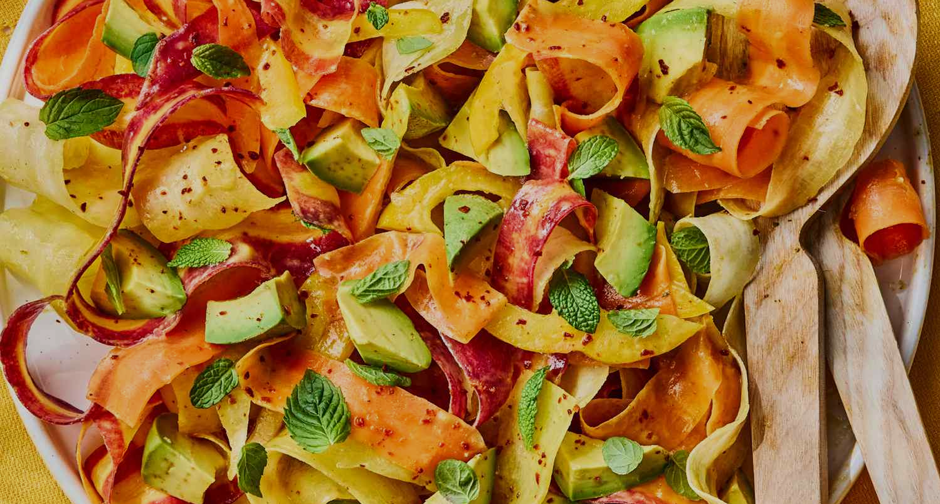 Raw Carrot Ribbon Salad