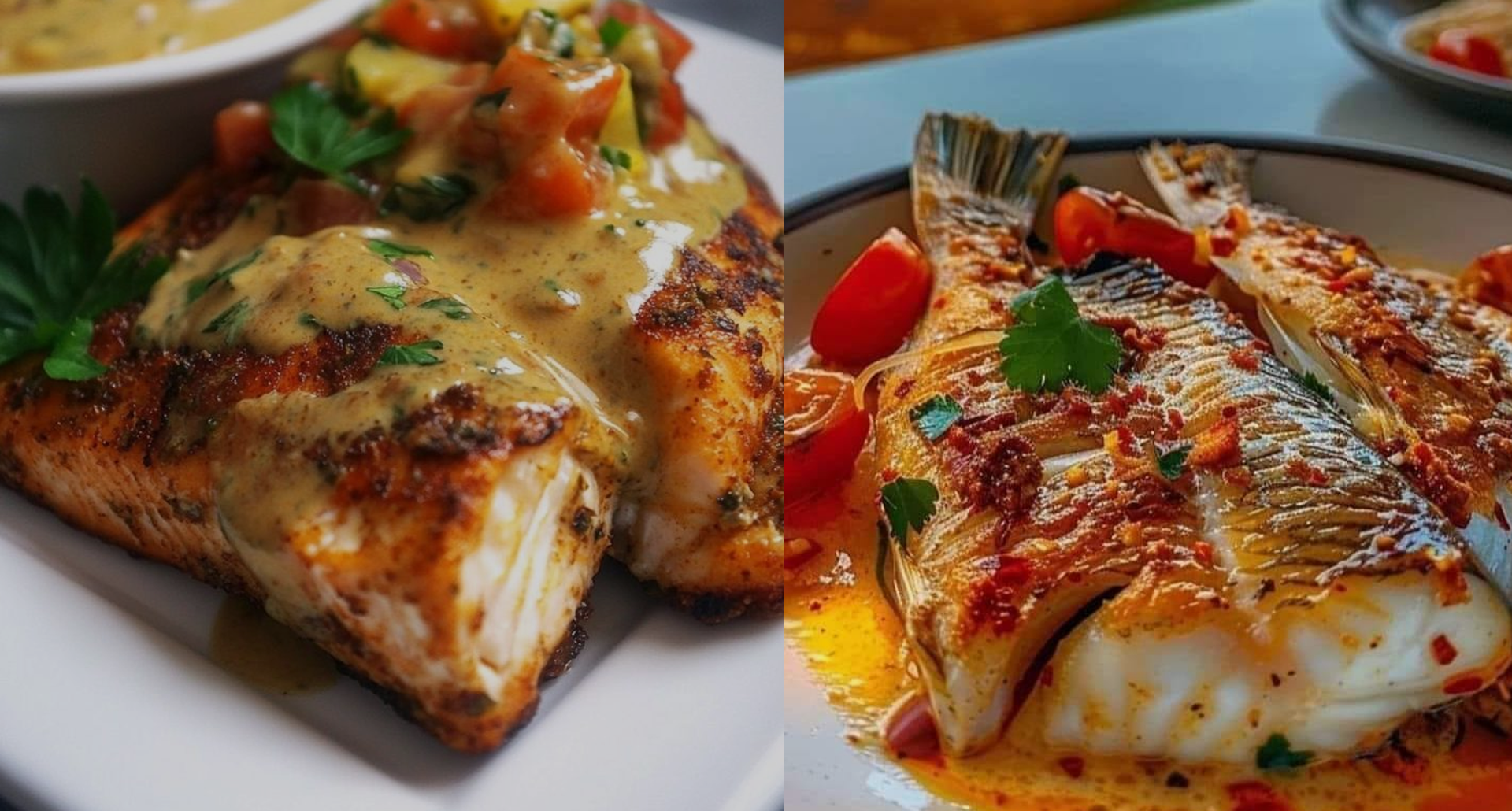 Red Snapper with Creamy Creole Sauce