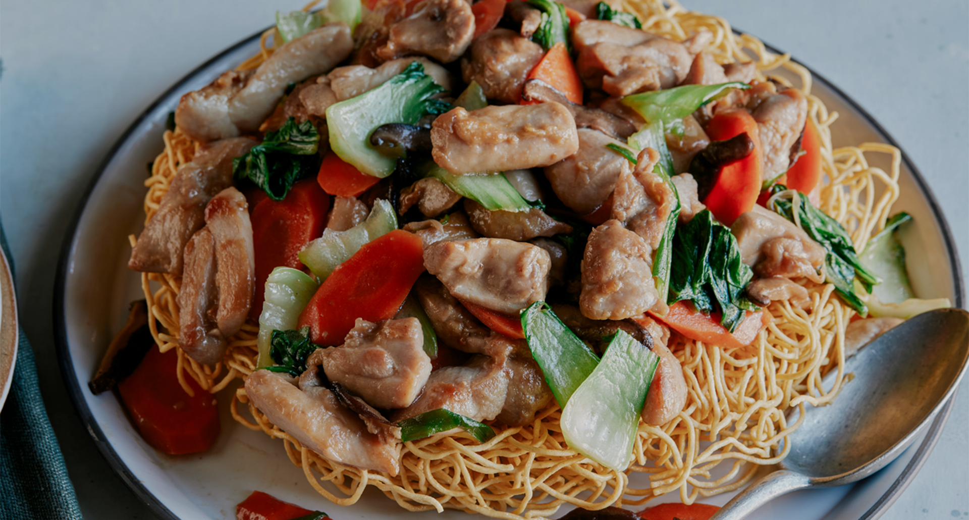 Chicken Pan-Fried Noodles