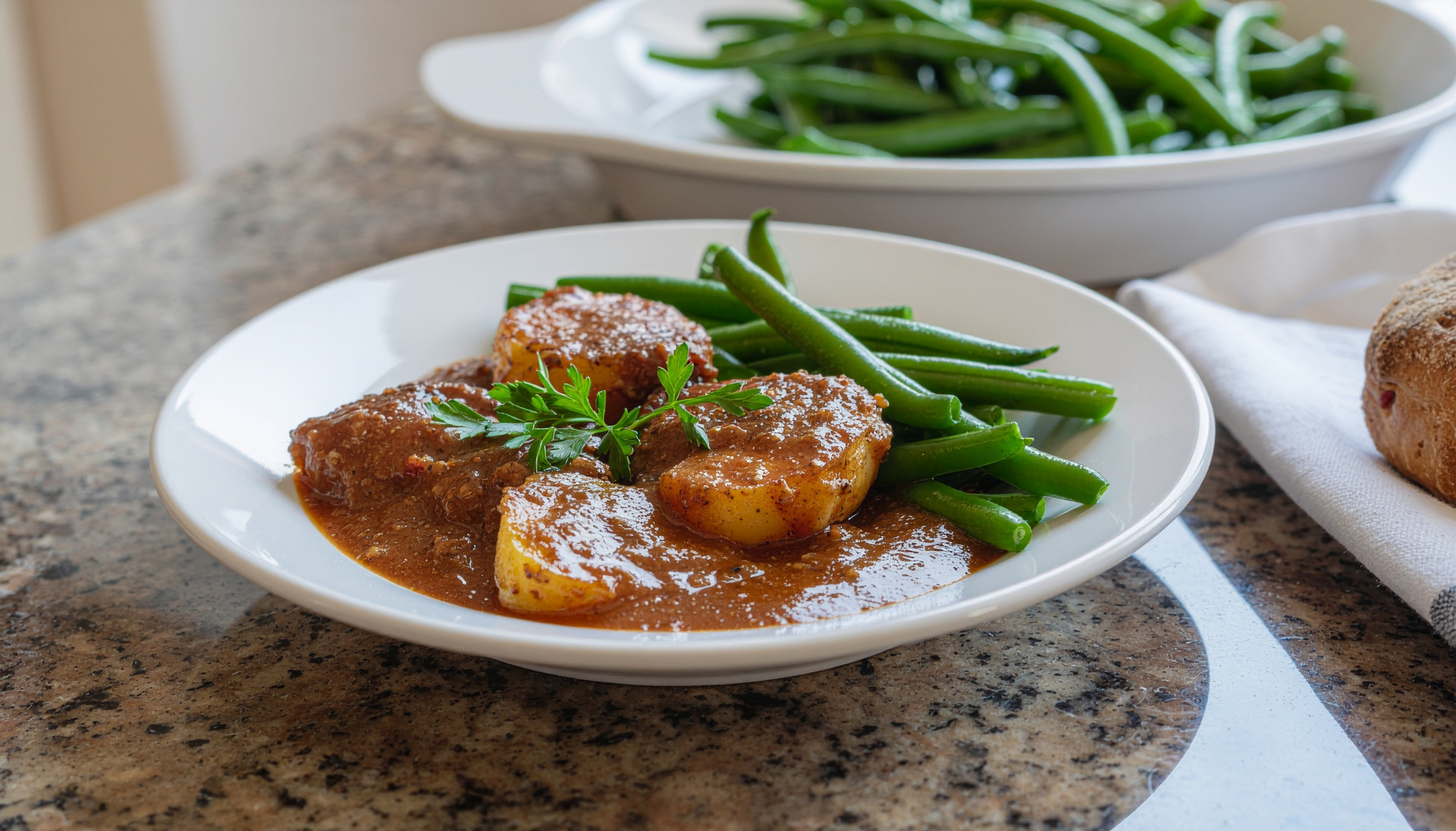 Smothered Green Beans & Potatoes