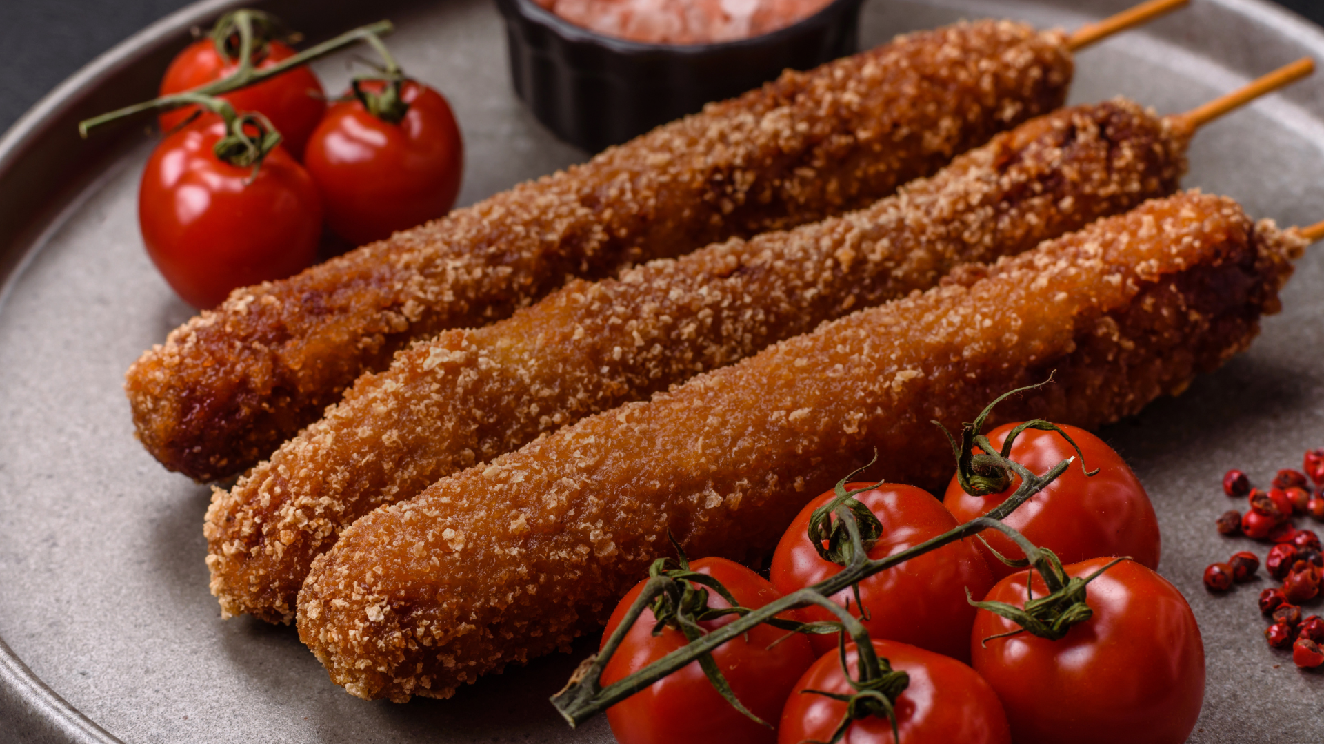 Giant Mozzarella Stick with Spicy Marinara