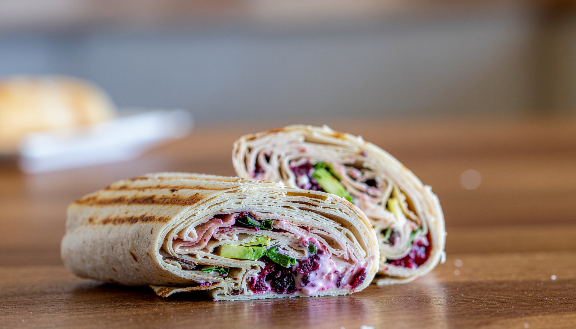 Holiday Turkey Wraps with Cranberry Yogurt Spread