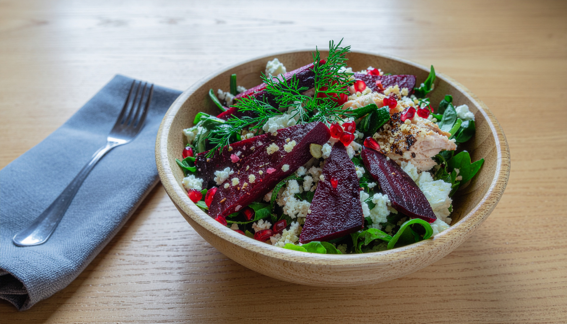 Roasted Beet and Salmon Salad (Blue Zone Recipe)