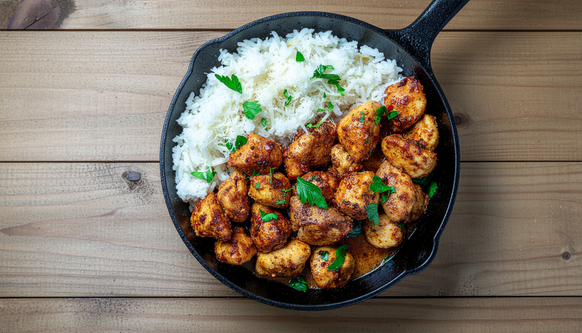 Spicy Chicken Scampi with Cauliflower Rice