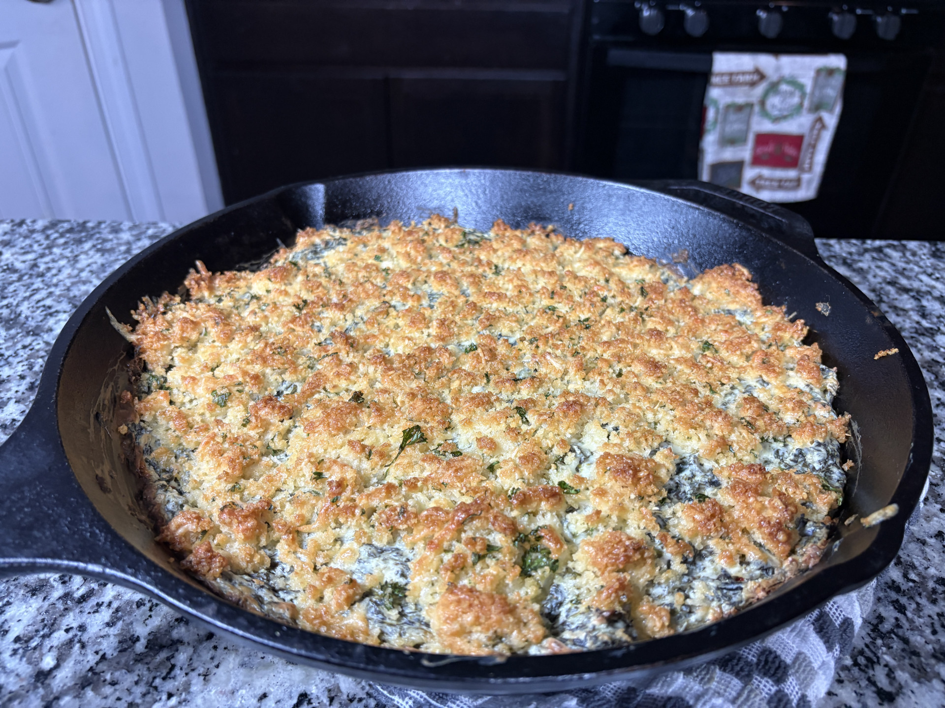 Parmesan Crusted Spinach Dip
