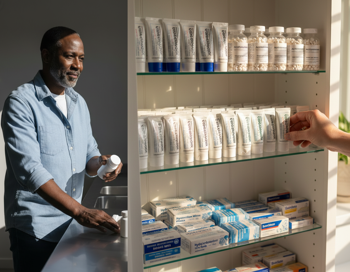 A simple, well-stocked home first aid kit