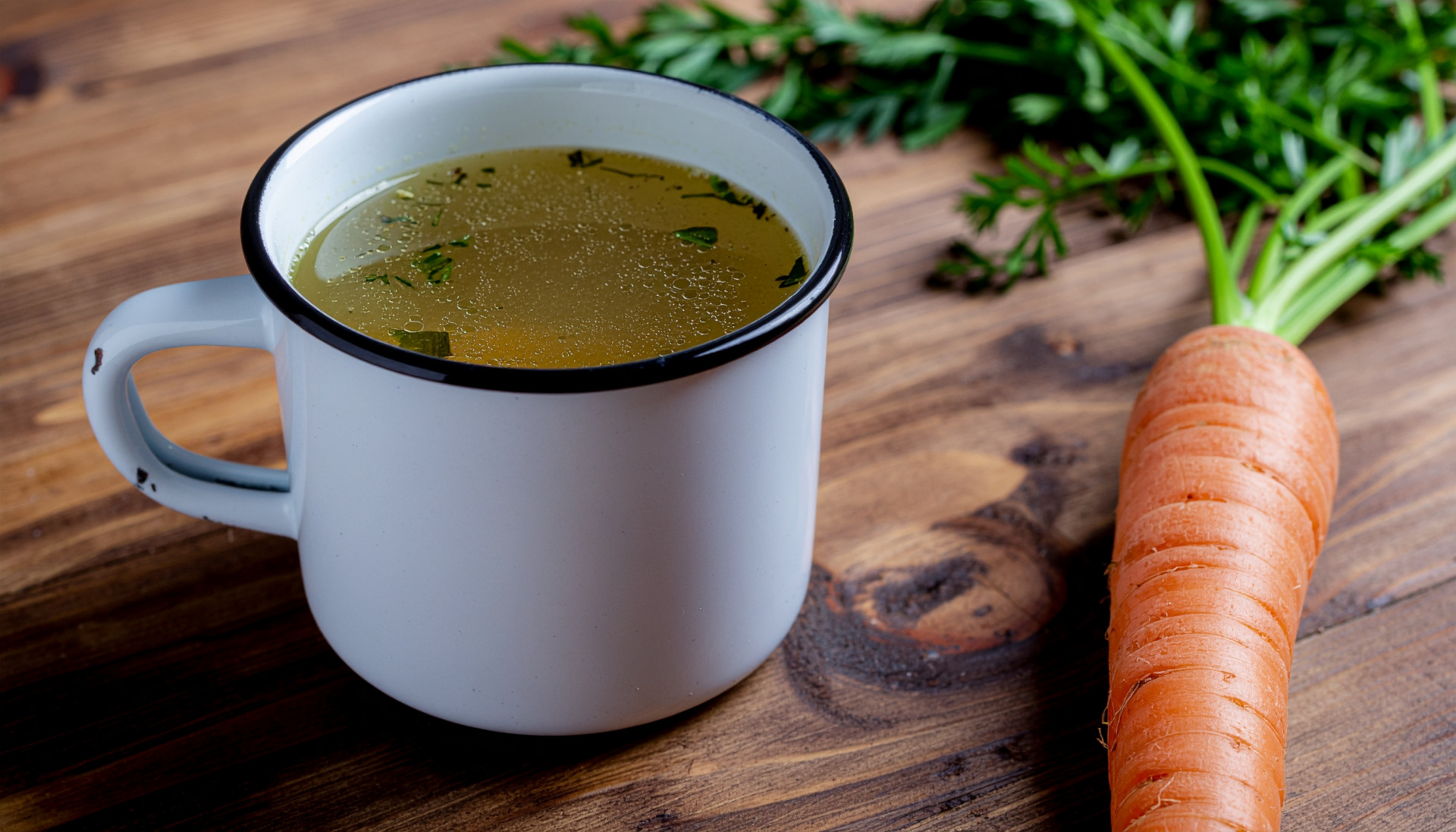 Carrot Top and Rice Bone Broth