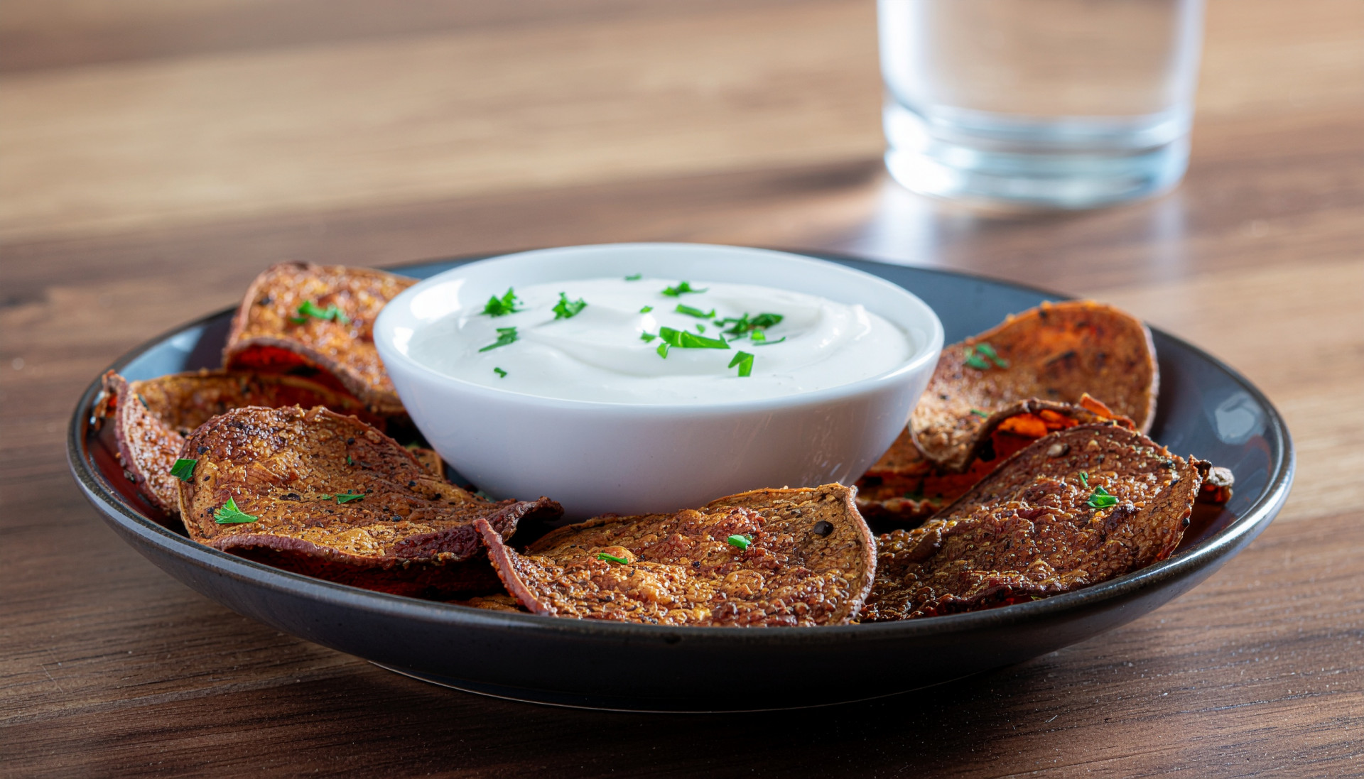 Sweet Potato Skin Crisps