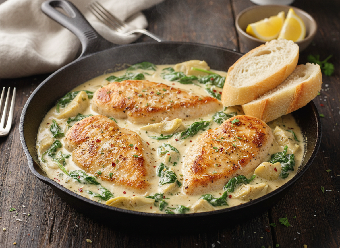 Creamy Spinach & Artichoke Chicken