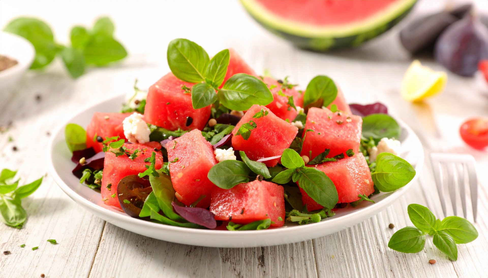 Glowing Skin Watermelon Salad in 10 Minutes