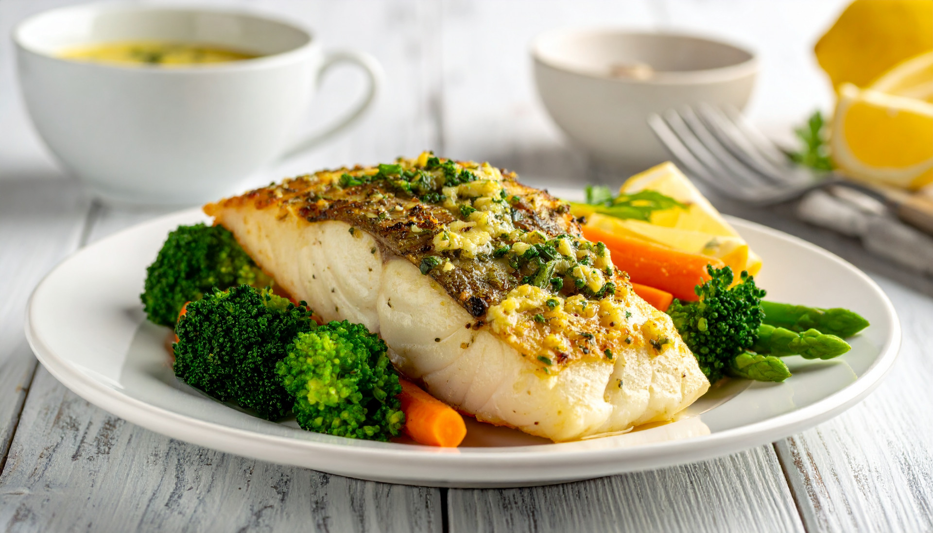 Lemon Butter Cod & Veggies in 15 Minutes