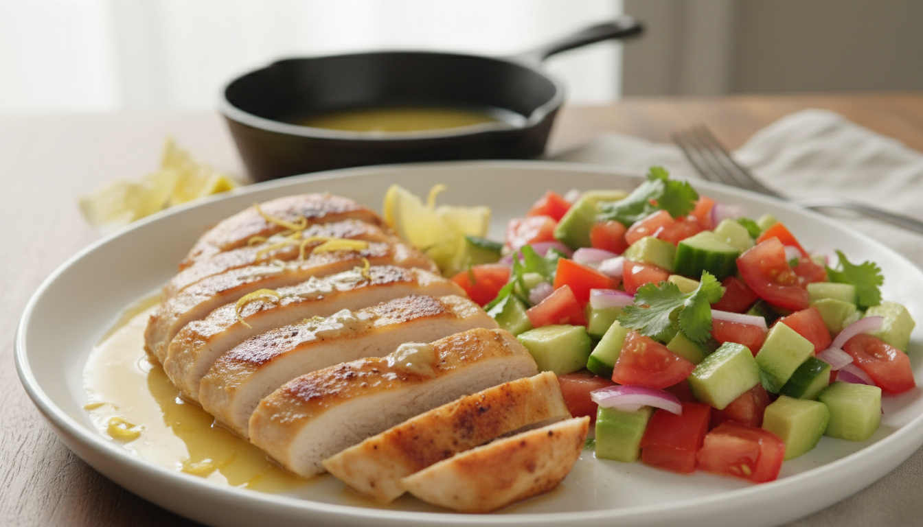 Lemon Butter Chicken & Avocado Salad