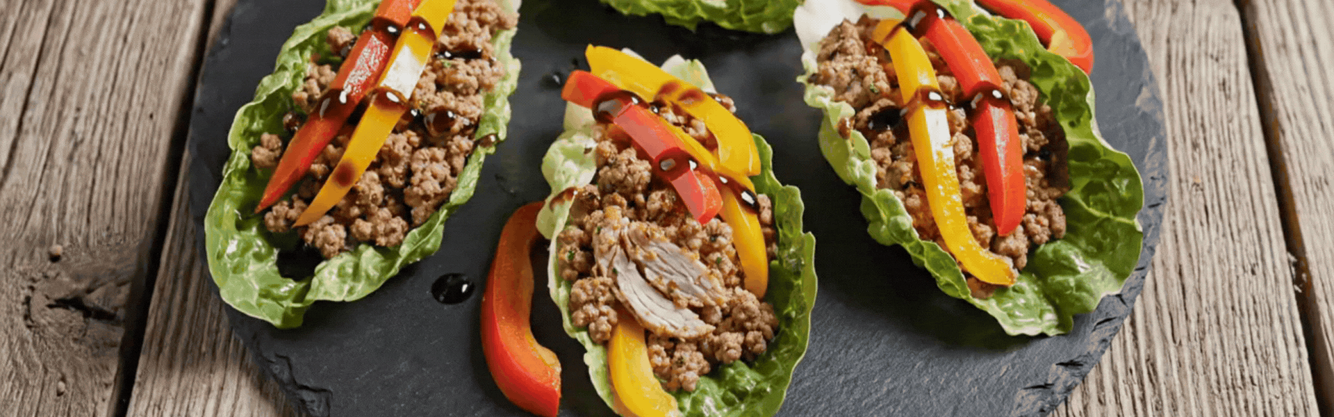 Animated GIF of finished Turkey Lettuce Wraps