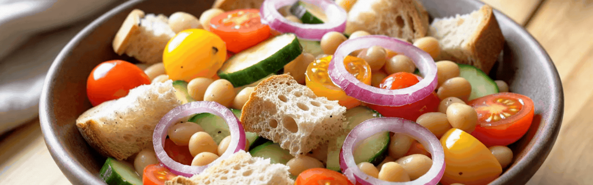 Day 2 Dinner: White Bean & Roasted Vegetable Panzanella