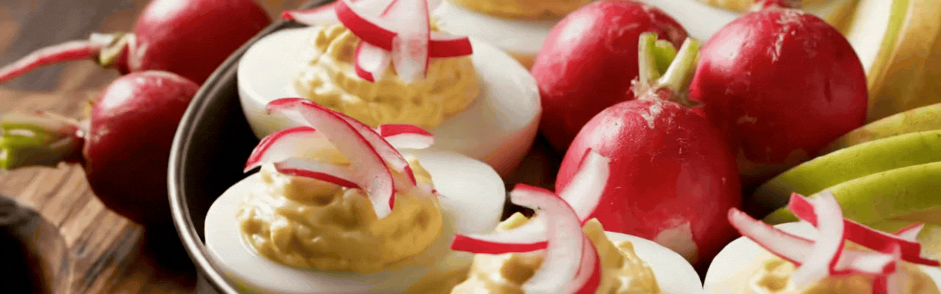 Day 3 Breakfast: Radish Deviled Eggs