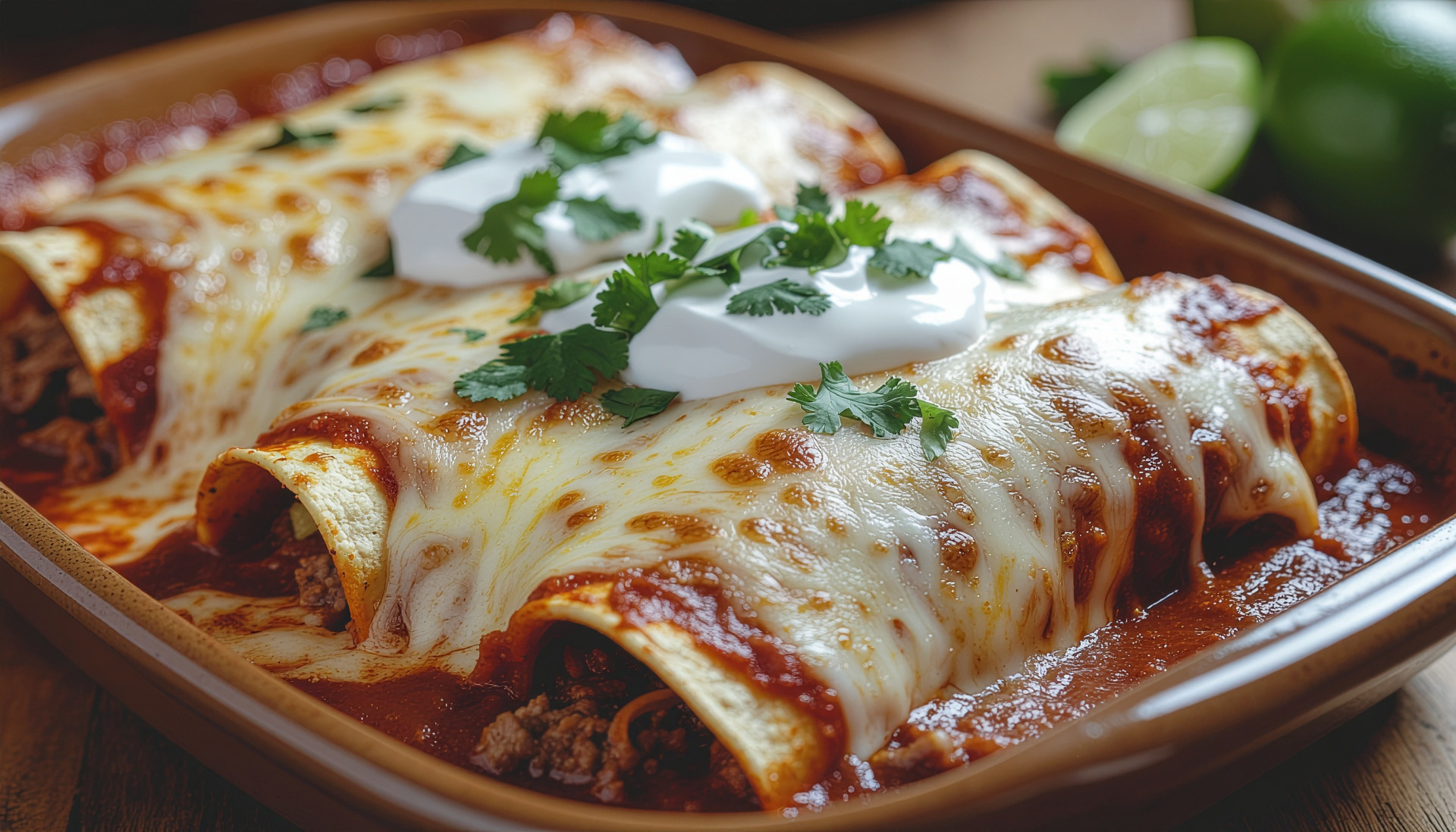 Shredded Beef Enchiladas