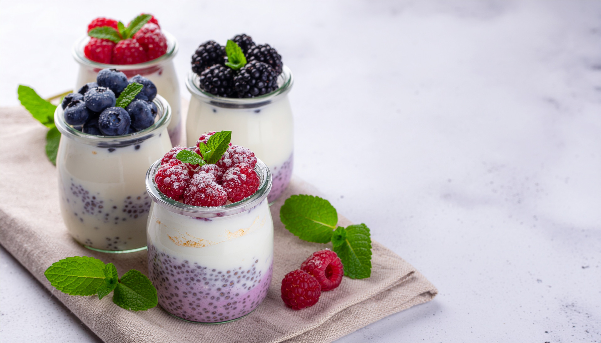 Overnight berry chia breakfast jars