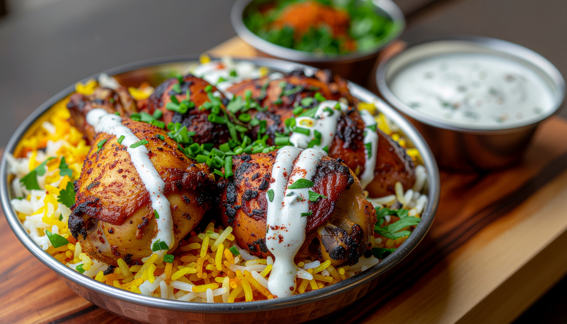 Street Cart Chicken and Rice Plate - Seasoned chicken over rice with yogurt sauce