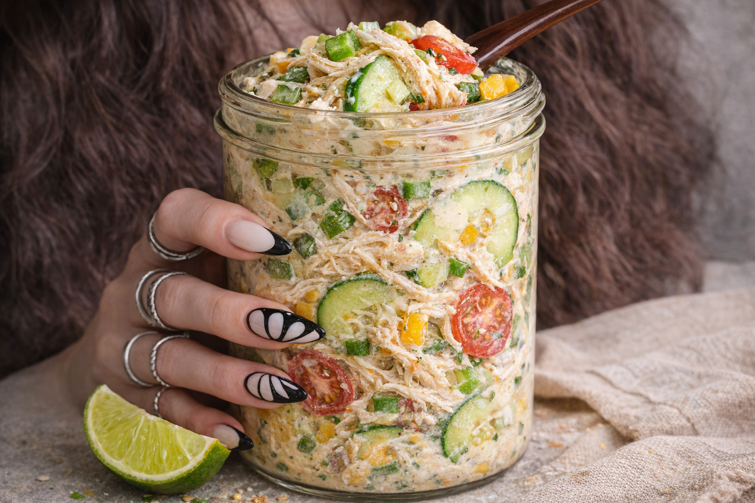 Cucumber Chicken Salad Jar