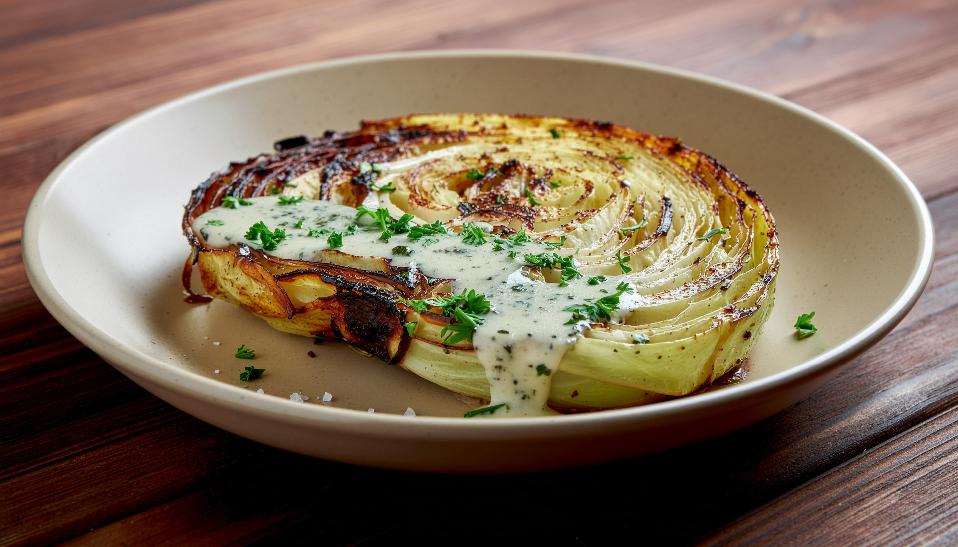 Cabbage Steaks with Herb Butter