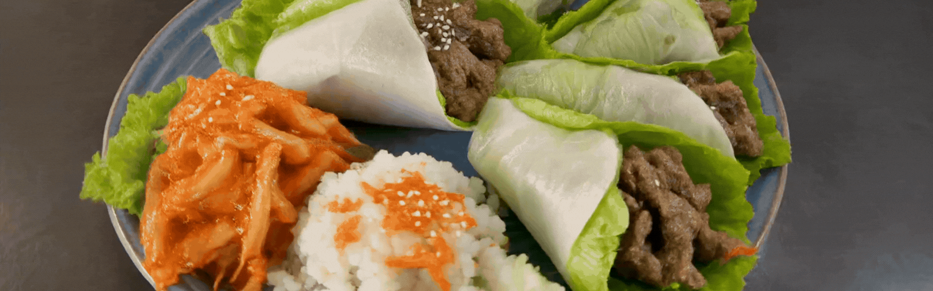 Korean BBQ Inspired Beef Lettuce Wraps rotating
