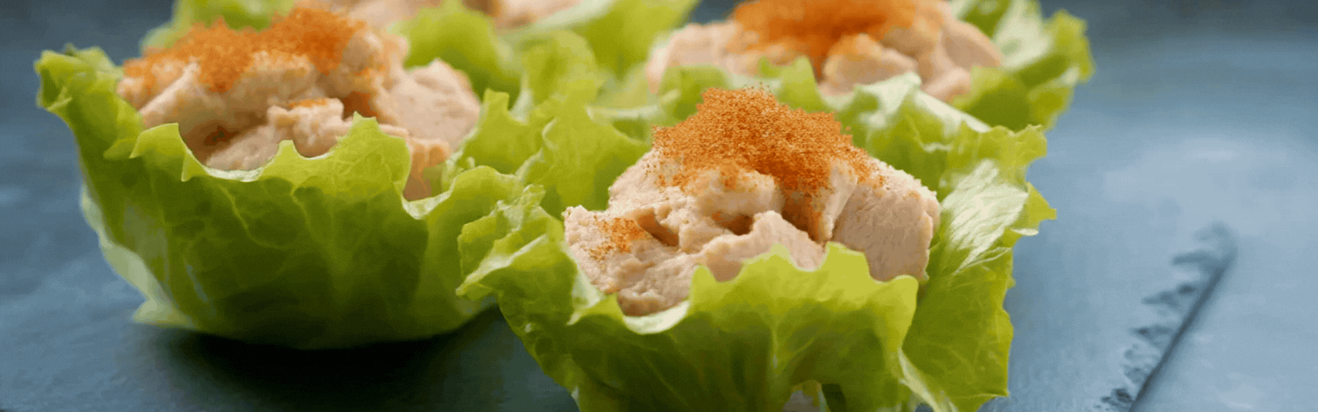 Turkey Mushroom Lettuce Cup Tacos rotating