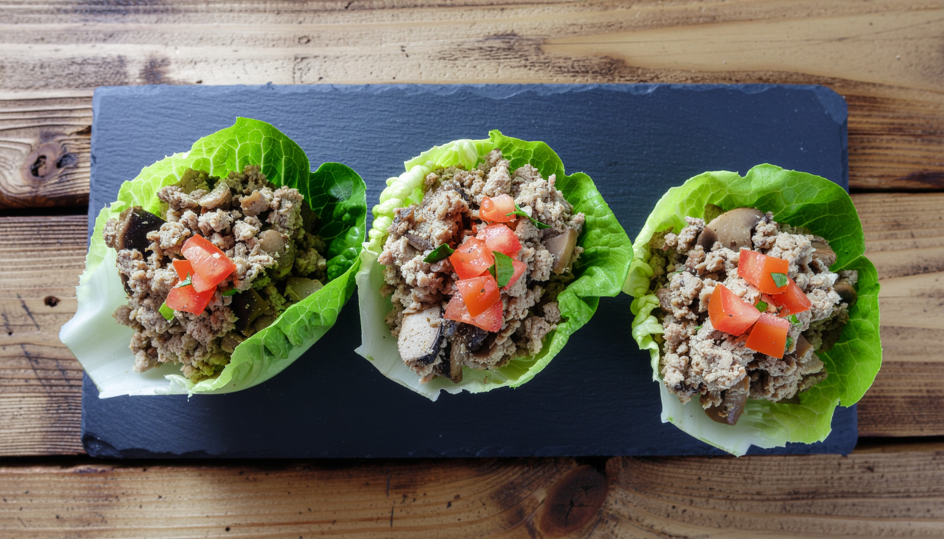 Turkey and Mushroom Lettuce Cup Tacos