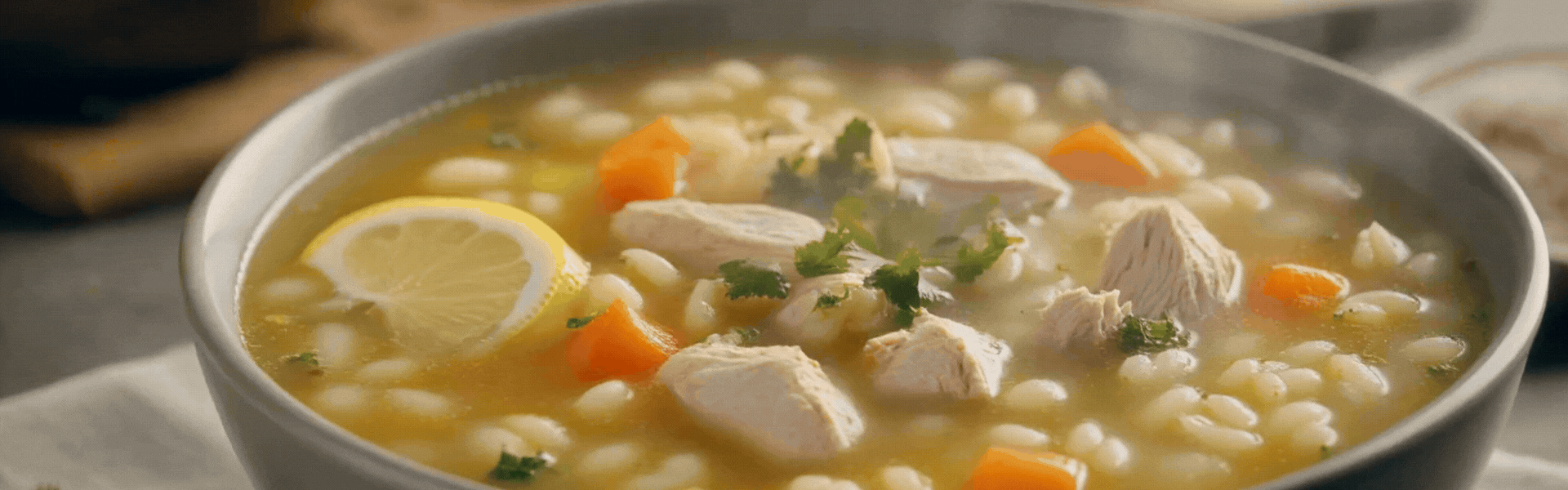 Dinner: Lemon Chicken Orzo Soup