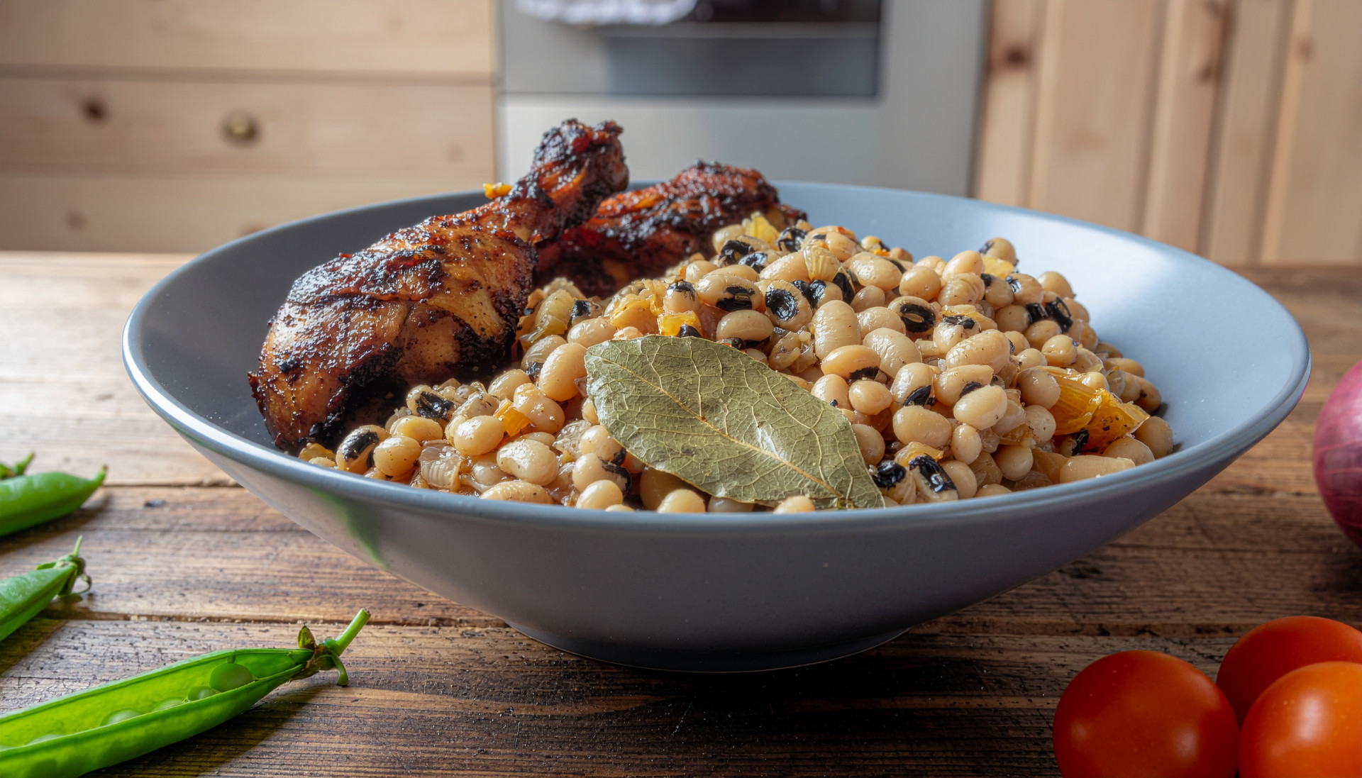 Chicken, Black‑Eyed Peas and Green Beans