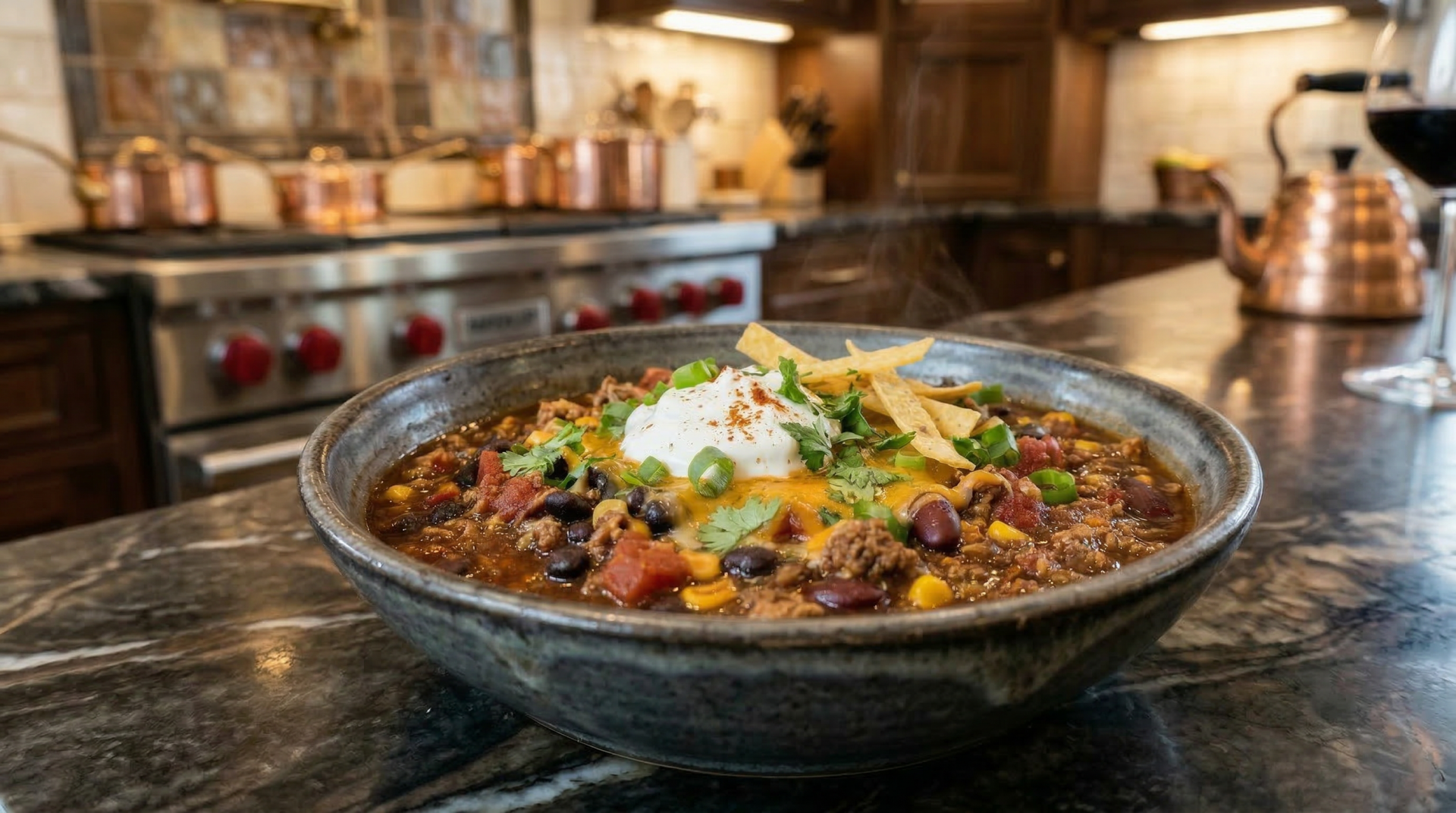 Smoky Chipotle Cocoa Turkey Chili