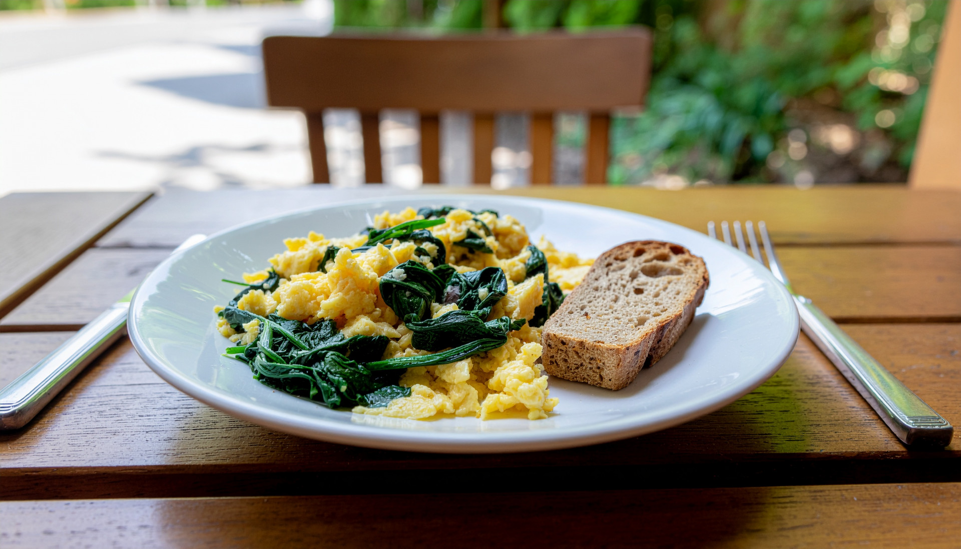 Veggie Egg Scramble with Toast