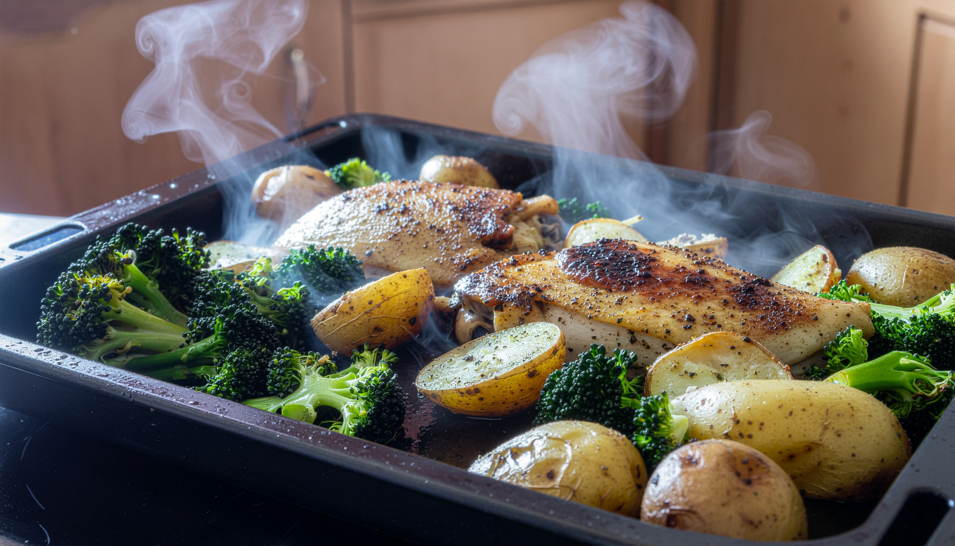 Sheet Pan Chicken, Potatoes & Broccoli