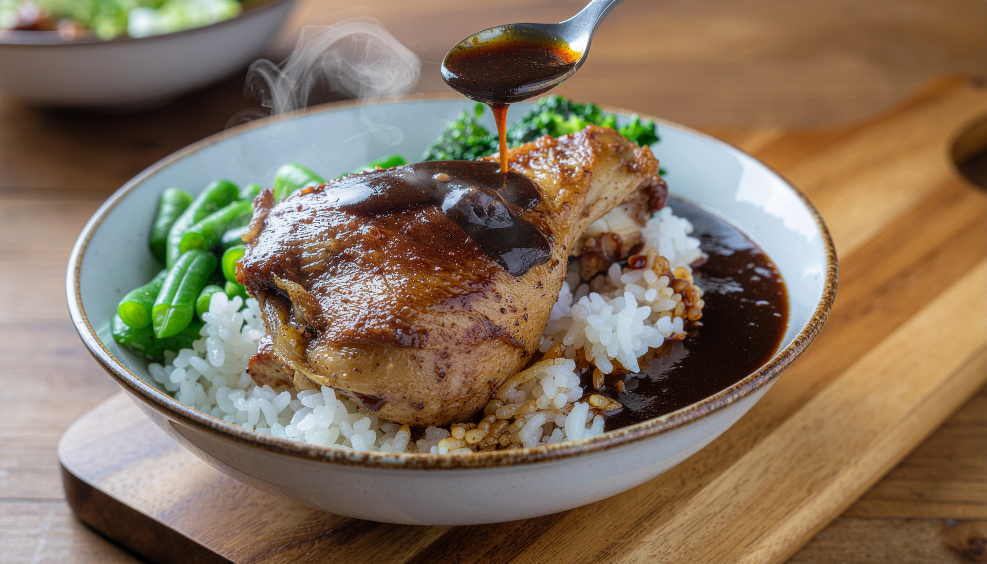 Garlic Soy Chicken Adobo Street Rice Bowl
