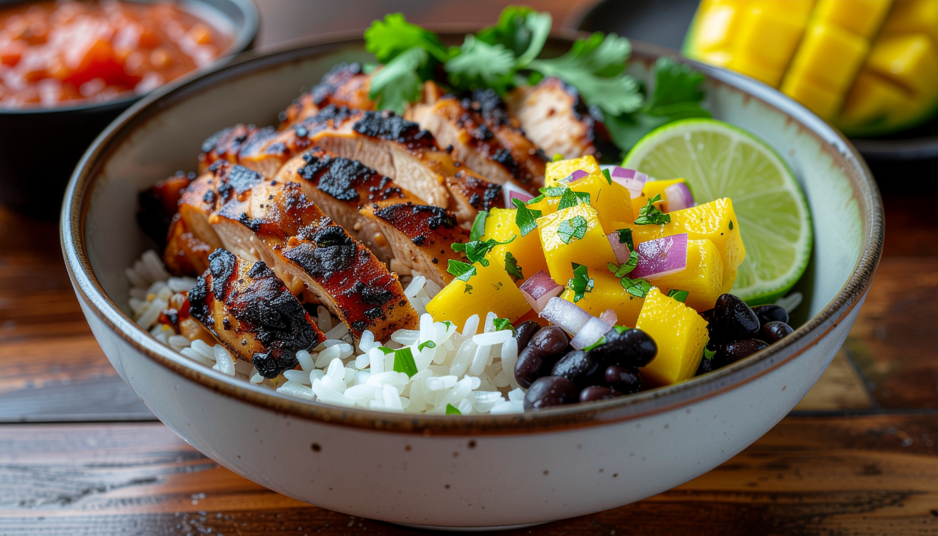 Caribbean Jerk Chicken Street Grill Bowl