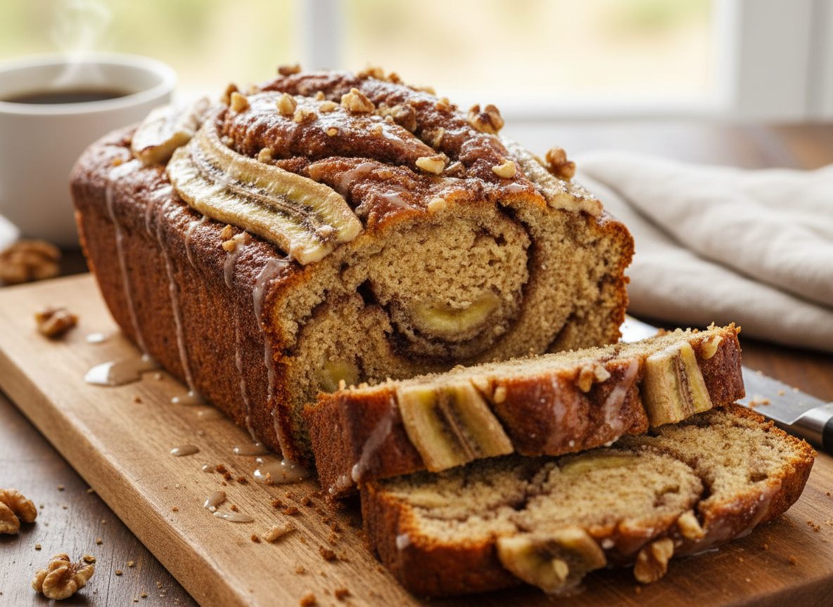 Brown Butter Cinnamon Swirl Banana Bread