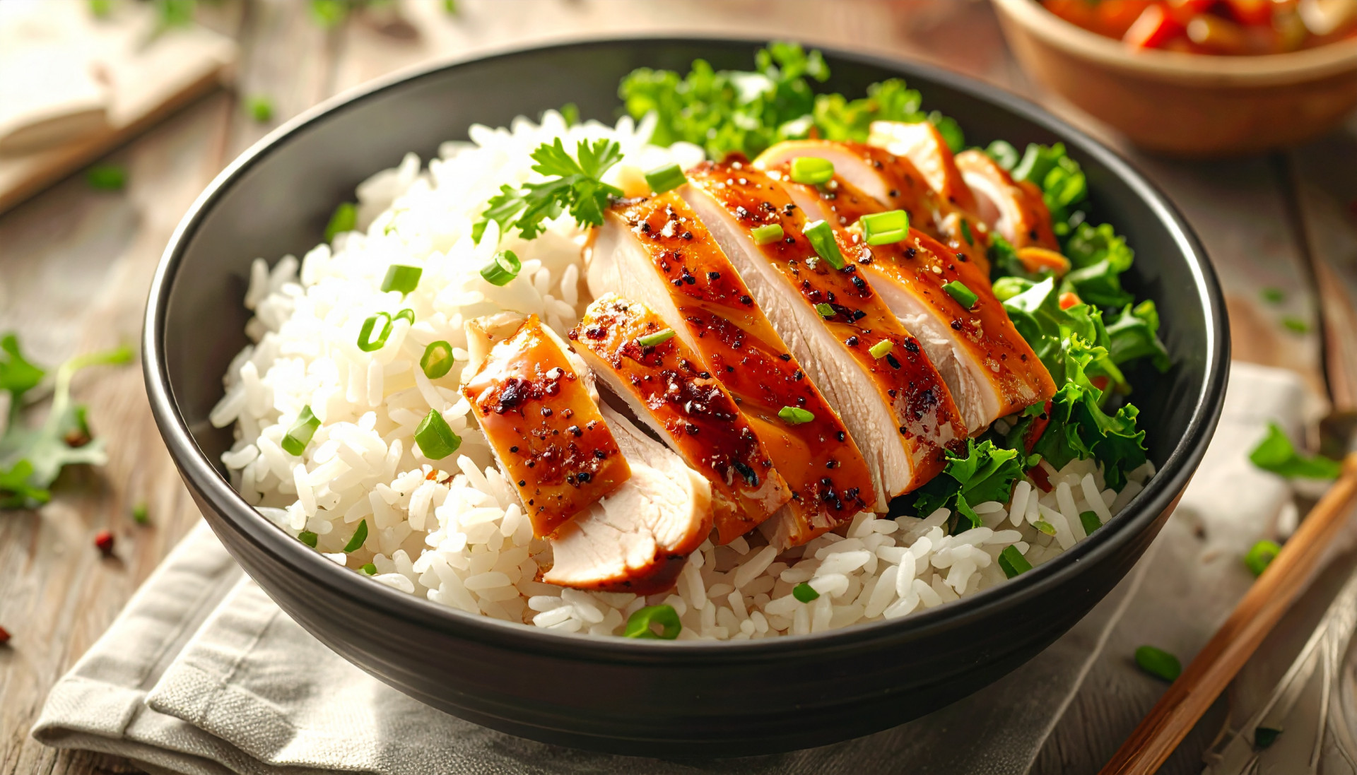 Leftover Turkey Rice Bowl