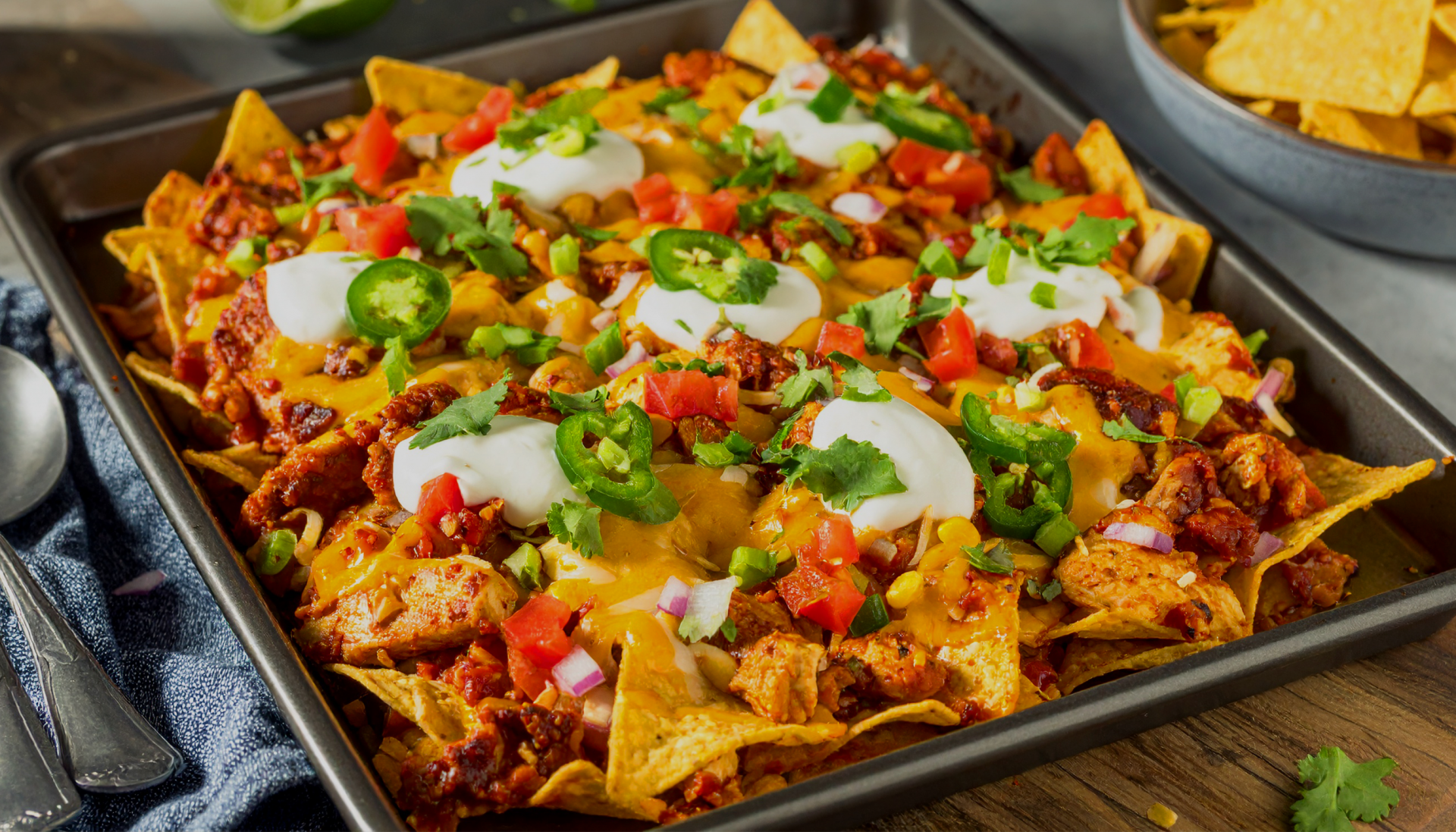 Sheet Pan Chicken Nachos in Under 20 Minutes