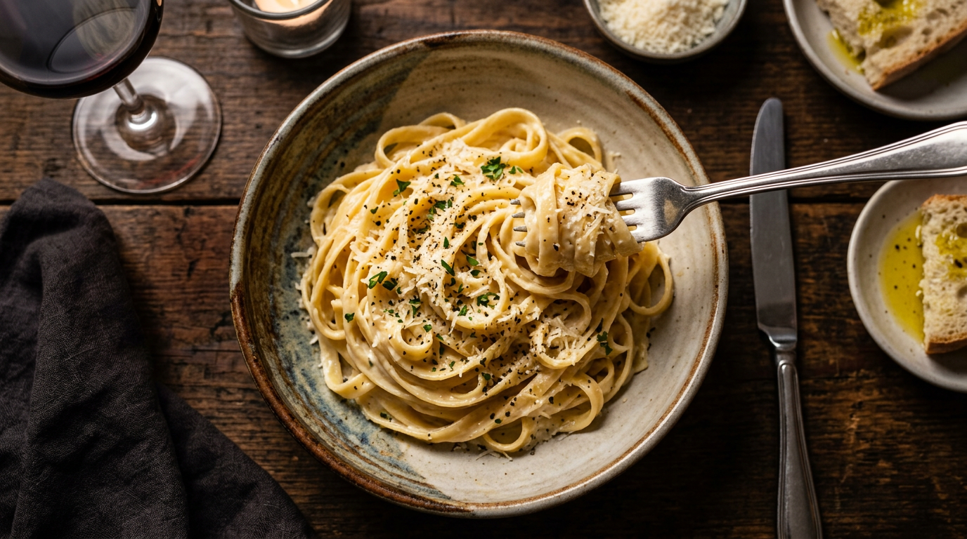 Delicious Fettuccini Alfredo